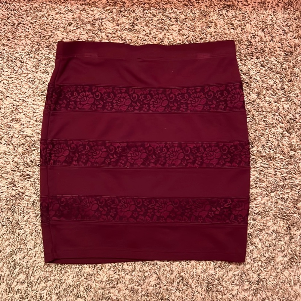 Maroon skirt